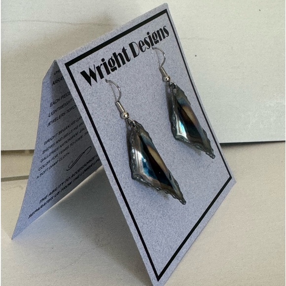 Unique Handcrafted Steel Earrings - Picture 4 of 7